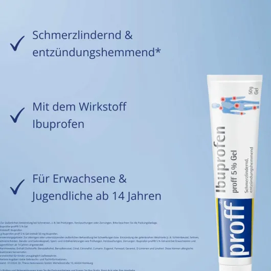 Ibuprofen Proff 5% Gel 50 G