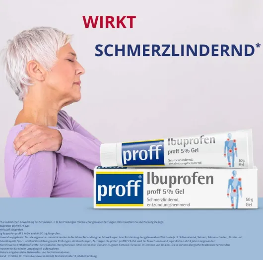 Ibuprofen Proff 5% Gel 50 G