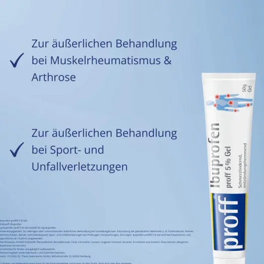 Ibuprofen Proff 5% Gel 50 G