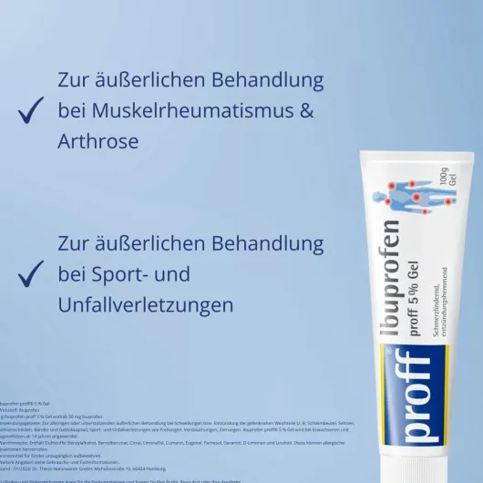 Ibuprofen proff 5% Gel 100 g