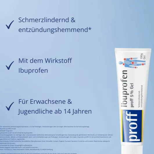 Ibuprofen proff 5% Gel 100 g