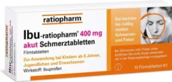 Ibu ratiopharm 400 mg akut 10 Schmerztabletten