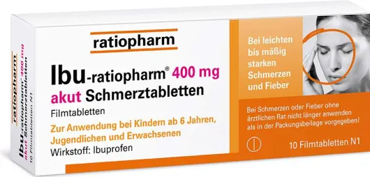 Ibu ratiopharm 400 mg akut 10 Schmerztabletten
