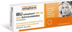 Ibu-Ratiopharm 200mg Akut Schmerztabletten 10 Filmtabletten