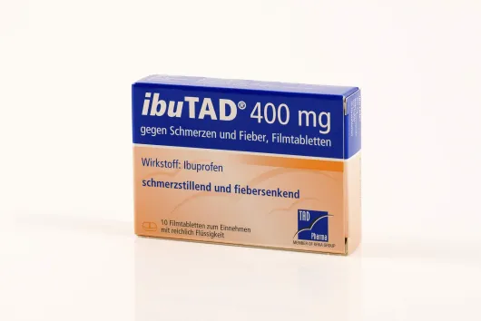Ibutad 400 mg Gegen Schmerzen und Fieber 10 Filmtabletten