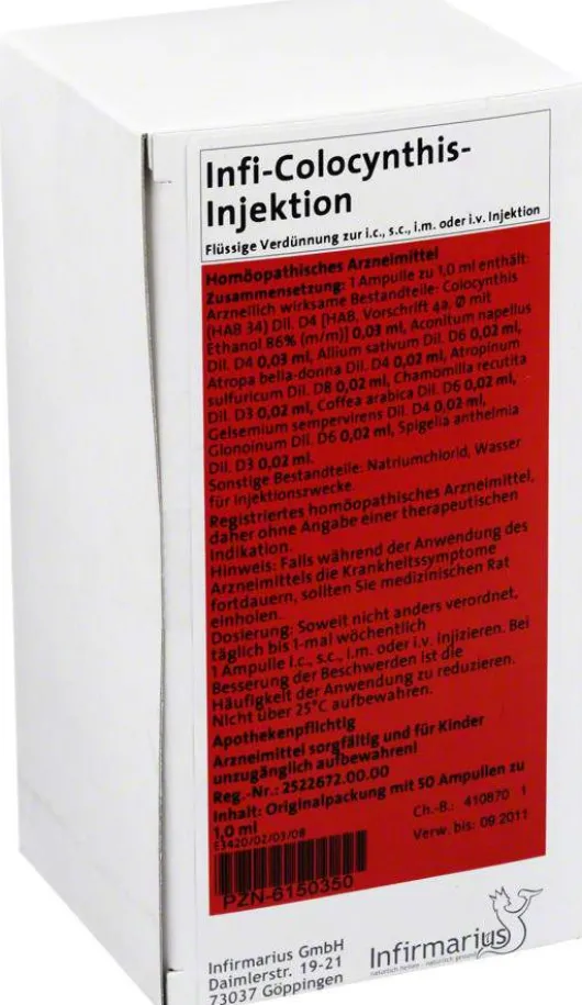 Infi Colocynthis Injektion 50 X 1 ml Ampullen
