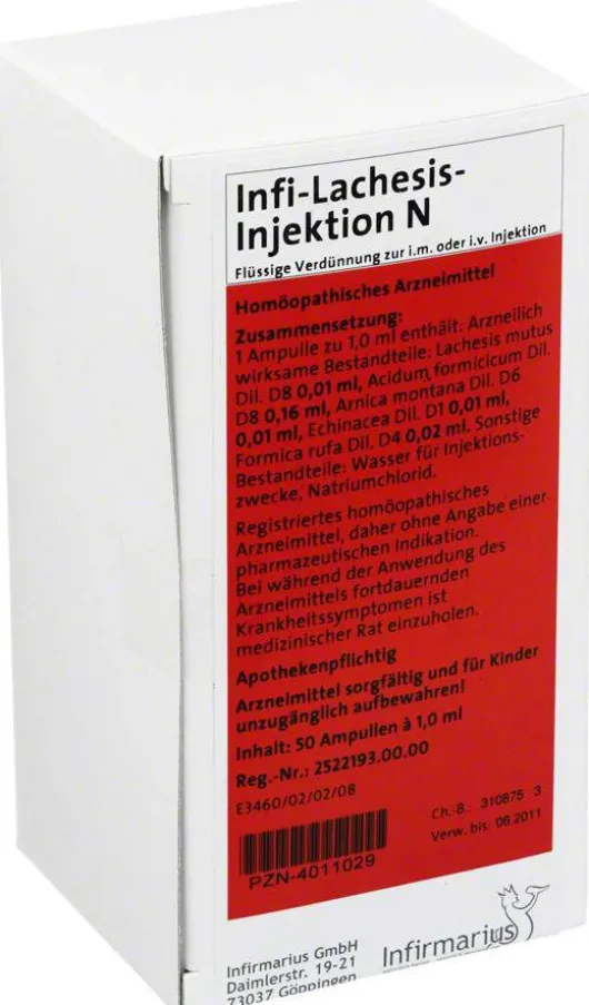 Infi Lachesis Injektion N 50 X 1 ml Ampullen
