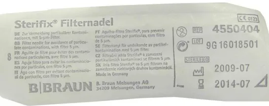 Infusionszubehör Sterifix Filternadel Mit Internem Filter 1 Kanüle