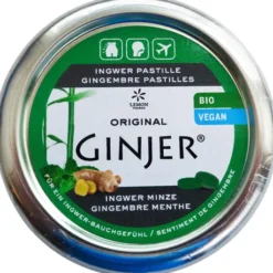 Ingwer Ginjer Pastillen Bio Minze 40 G