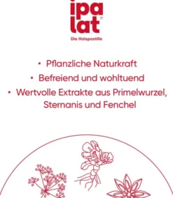 Ipalat Halspastillen Honigmild Ohne Menthol Zuckerfrei 40...
