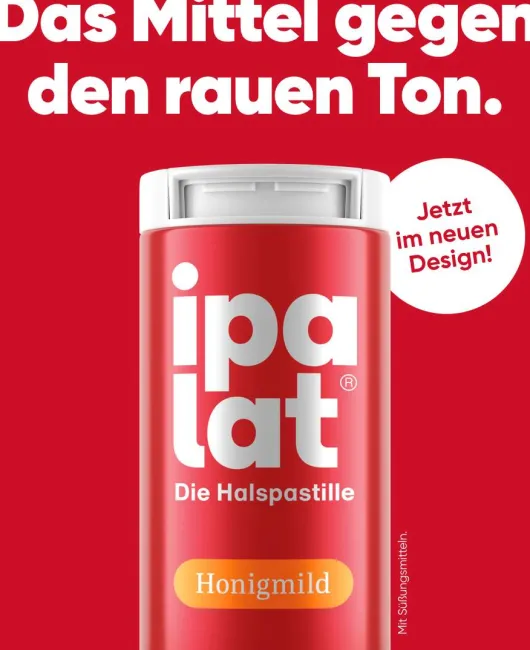 Ipalat Halspastillen honigmild ohne Menthol zuckerfrei 120 Pastillen