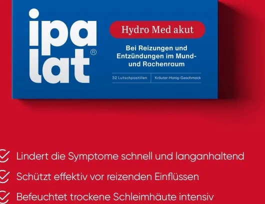 Ipalat Hydro Med akut Lutschpastillen 32 Stück