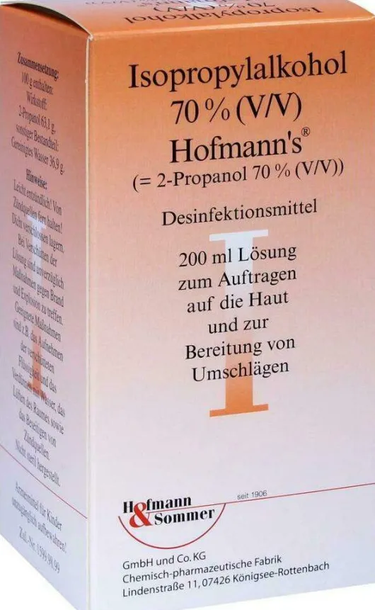 Isopropylalkohol 70% Hofmanns 200 ml Lösung