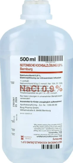 Isotonische Kochsalzlösung 0,9 % Bernburg Pe-Flasche 10 X 500...