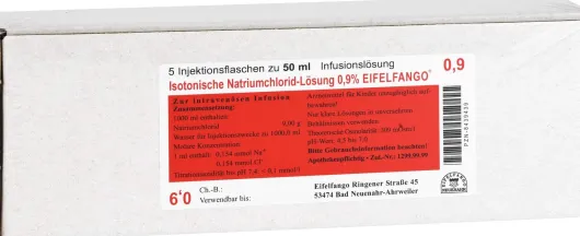 Isotonische Nacl Lösung 0,9% Eifelfango 5 X 50 ml Infusionslösung