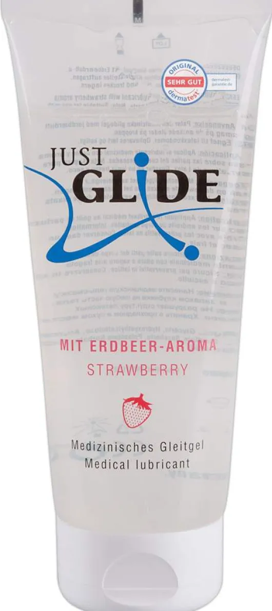 Just Glide Med.Gleitgel Erdbeer 200 ml