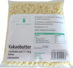 Kakaobutter 150 G Pellets zum Backen
