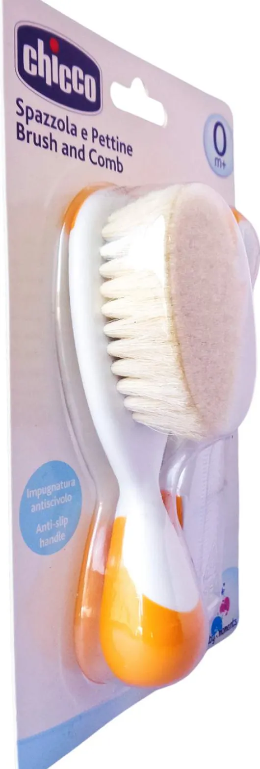 Kamm & Bürste Mit Naturborsten Orange Chicco