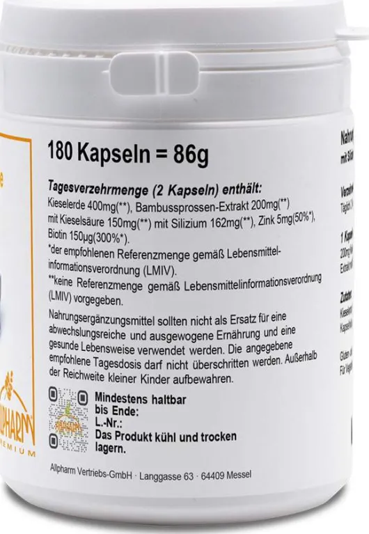 Kieselerde 180 Kapseln