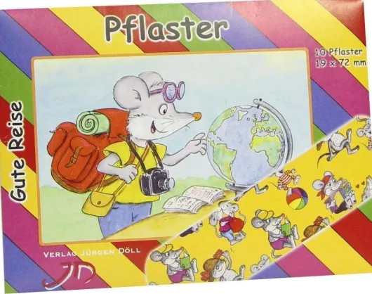 Kinderpflaster Gute Reise Briefchen