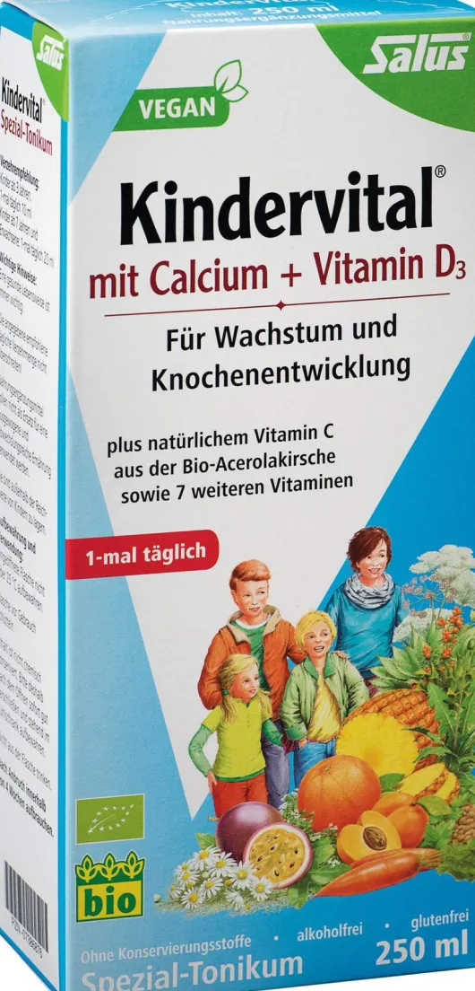Kindervital Bio Mit Calcium + D3 Salus 250 ml Tonikum