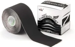 Kinesiotape Nasara 5 cm X 5 M Schwarz 1 Pflaster