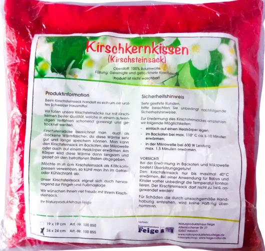 Kirschsteinsack 24 X 24 cm Rot 1 Stück