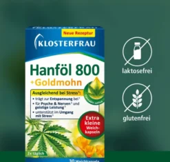 Klosterfrau Hanföl 800 mg + Goldmohn 30 Weichkapseln