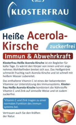 Klosterfrau Heiße Acerola-Kirsche Zuckerfrei 12 Beutel