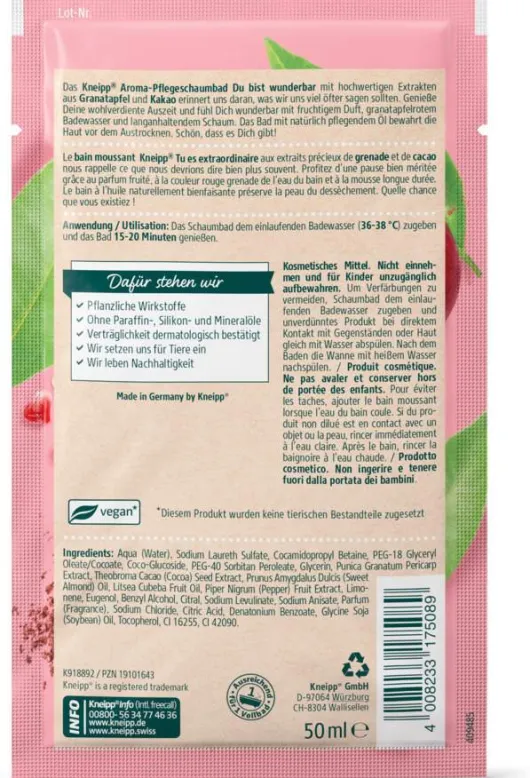 Kneipp Aroma-Pflegeschaumbad Du Bist Wunderbar 50 ml