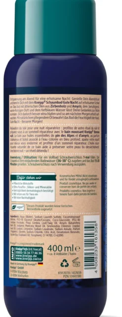 Kneipp Aroma-Pflegeschaumbad Gute Nacht 400 ml