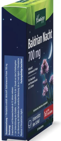 Kneipp Baldrian Nacht 700 mg 30 Filmtabletten