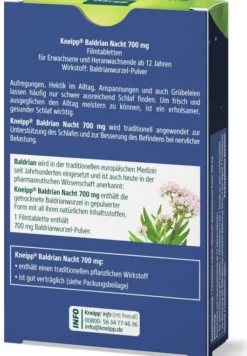 Kneipp Baldrian Nacht 700 mg 30 Filmtabletten