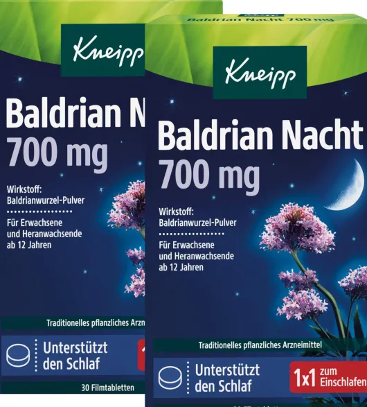 Kneipp Baldrian Nacht 700 mg 2 x 30 Filmtabletten