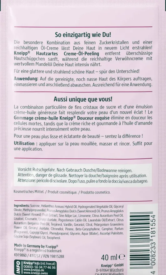Kneipp hautzartes Creme-Öl-Peeling 40 ml