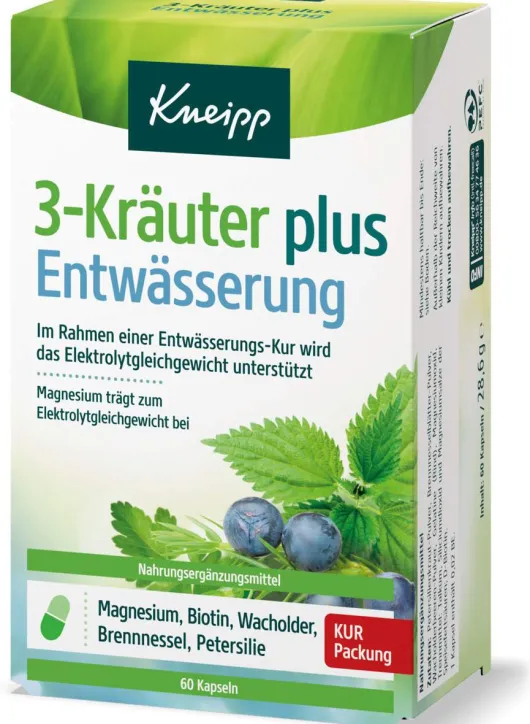Kneipp 3-Kräuter plus Entwässerung 60 Kapseln