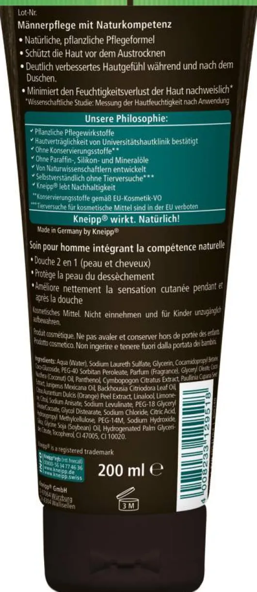 Kneipp Men 2 in 1 Dusche Startklar 200 ml Duschgel