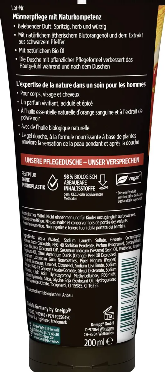 Kneipp Men 3in1 Pflegedusche Energie 200 ml