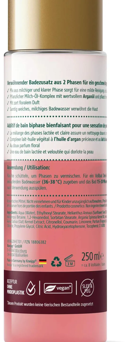 Kneipp 2-Phasen-Bad Öl & Milch Argan & Hafermilch 250 ml