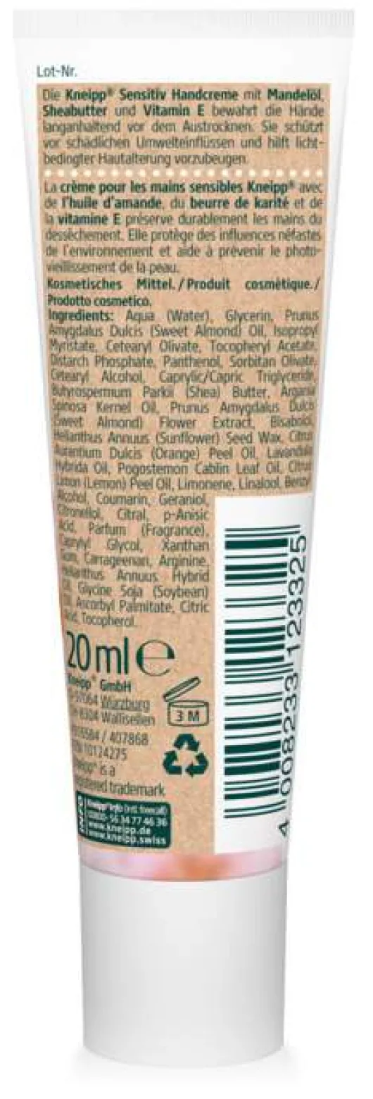 Kneipp Sensitiv Handcreme Mandelblüten Hautzart 20 ml