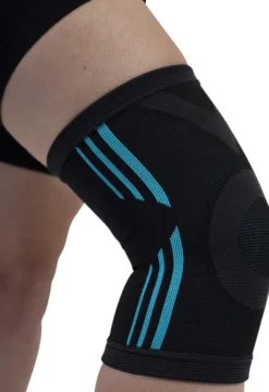 Kniestütze, elastisch, schwarz Größe S-M