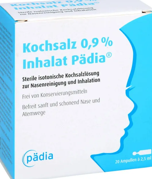 Kochsalz 0.9 % Inhalat Pädia 20 X 2,5 ml Ampullen