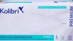 Kolibri Premium U.Hands.Vinyl Unst.Pf L Transp. 100 Stück