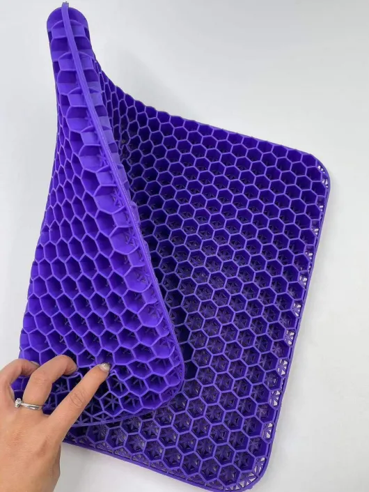 Komfort Gel-Sitzkissen Violett inkl. Bezug