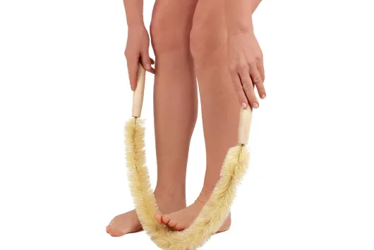 Körperbürste extra lang mit Naturborsten und Holzgriff 1 Stück
