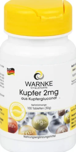 Kupfer 2 mg Aus Kupfergluconat 100 Tabletten