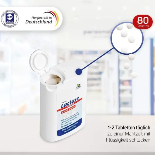 LACTASE 14.000 FCC 80 Tabletten im Spender
