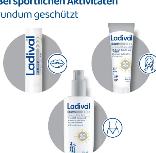 Ladival Aktiv UV-Schutzstift Lippen LSF 50+ 1 Stift