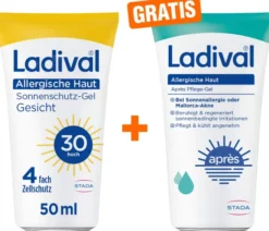 Ladival allergische Haut Sonnenschutz-Gel Gesicht LSF 30 50 ml + gratis allergische Haut Apres Pflege Gel 50 ml