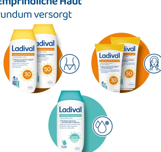 Ladival empfindliche & normale Haut Sonnenschutz-Lotion LSF 50+ 200 ml